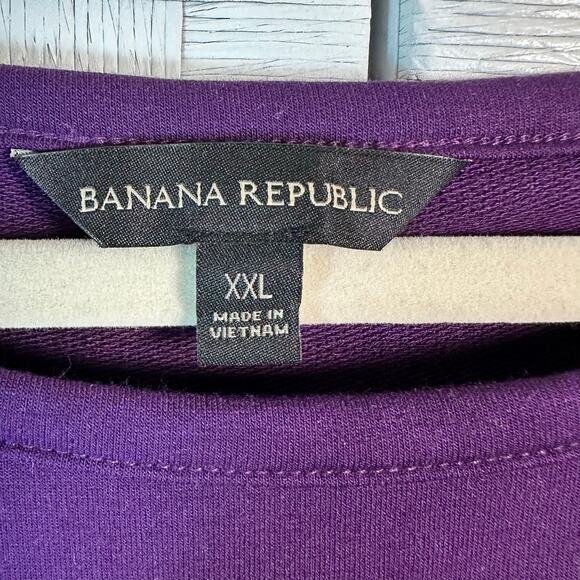 Banana Republic soft long sleeve t-shirt dark purple normcore casual plus size ￼ - Picture 5 of 10